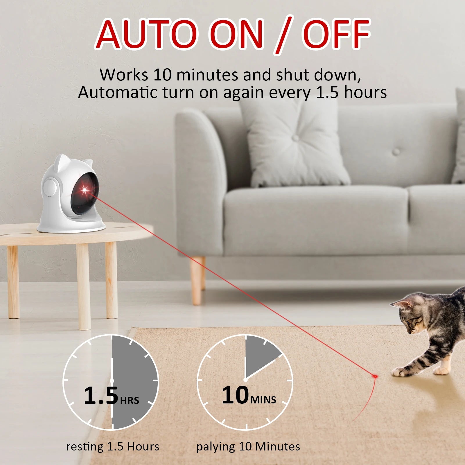 Automatic laser toy for cat